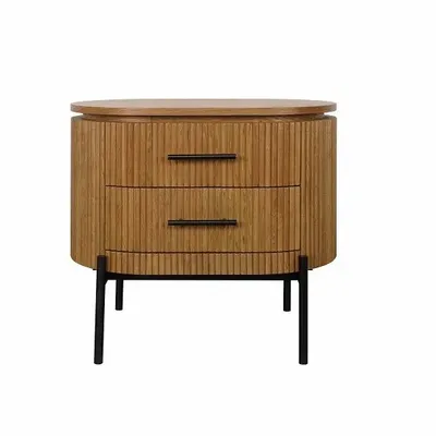 Chests of drawers - END OF SOFA 2 DRAWERS 'MALIBU' BEIGE OAK 65x42x60h - FANCY