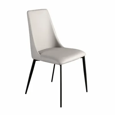 Chairs - Light grey leatherette chair - ANGEL CERDÁ