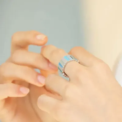 Bijoux - BAGUE EN ARGENT PALETTE - JOIDART