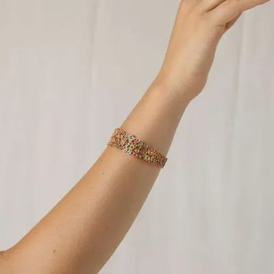 Jewelry - GOLDEN BRACELET CANDY COLOURS - JOIDART