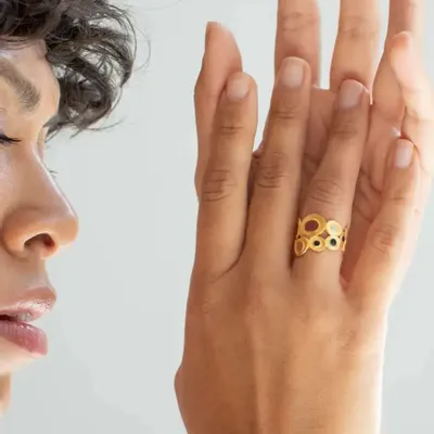 Bijoux - BAGUE DORÉE FAVORITA COLORS - JOIDART