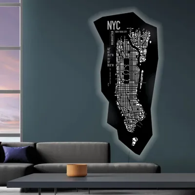 Wall lamps - New York Wall Lamp in Leather, Backlit with LED Customizable - FRANK&FRANK