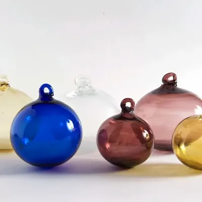 Autres décorations de Noël - Boule en verre recyclé - LA MAISON DAR DAR