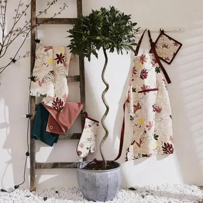 Kitchen utensils - Curl Eyelet Hand Towel Bois de rose 50 X 50 - MAISON VIVARAISE - SDE VIVARAISE WINKLER