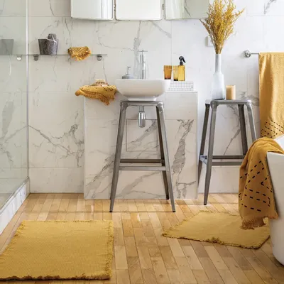 Autres linges de bain - Tapis de bain uni Elly Bronze 54 x 64 - MAISON VIVARAISE - SDE VIVARAISE WINKLER