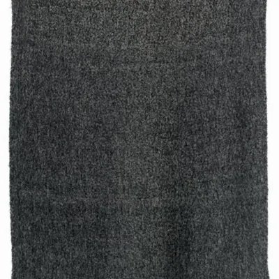 Throw blankets - Isabel Recycled Plain Throw Caviar 130 X 160 - MAISON VIVARAISE - SDE VIVARAISE WINKLER