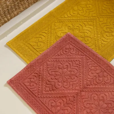 Autres linges de bain - Tapis de bain uni Enzo Sienne 54 x 110 - MAISON VIVARAISE - SDE VIVARAISE WINKLER