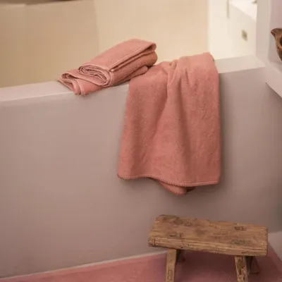 Autres linges de bain - Tapis de bain uni Etia Azalée 54 x 64 - MAISON VIVARAISE - SDE VIVARAISE WINKLER