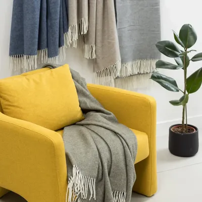 Throw blankets - Carina Throw Blanket Olive 130 X 190 - MAISON VIVARAISE - SDE VIVARAISE WINKLER