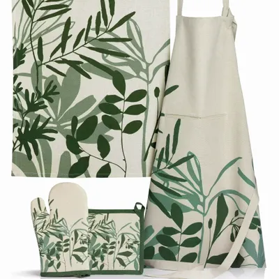 Aprons - Majda Kitchen Apron with Pocket Multico 72 X 85 - MAISON VIVARAISE - SDE VIVARAISE WINKLER