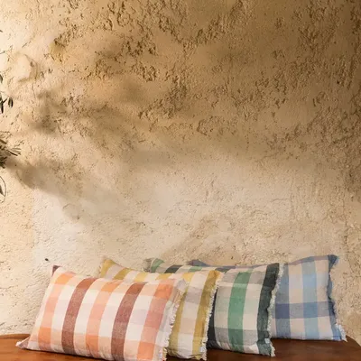 Cushions - Kate Printed Cushion Myosotis 30 X 50 - MAISON VIVARAISE - SDE VIVARAISE WINKLER