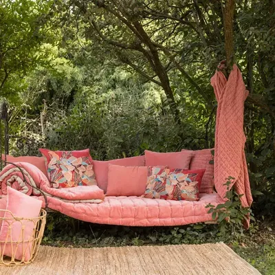 Bed linens - Swami Throw Pêche 180 X 260 - MAISON VIVARAISE - SDE VIVARAISE WINKLER