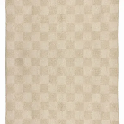 Throw blankets - Recycled Checkered Throw Isabel Nuage 130 X 160 - MAISON VIVARAISE - SDE VIVARAISE WINKLER