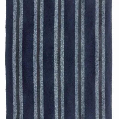 Throw blankets - Recycled Striped Plaid Isabel Marine 130 X 160 - MAISON VIVARAISE - SDE VIVARAISE WINKLER