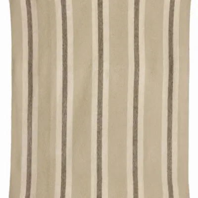 Throw blankets - Isabel Striped Recycled Throw Nuage 130 X 160 - MAISON VIVARAISE - SDE VIVARAISE WINKLER