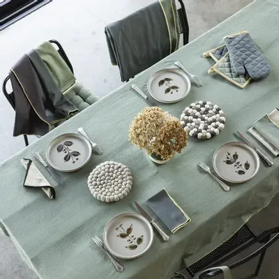 Potholders - Grace Recycled Oven Mitt/Pot Holder Set Forêt 15 X 32 - MAISON VIVARAISE - SDE VIVARAISE WINKLER