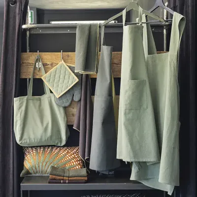 Dish towels - Isae Recycled Tea Towel Café 50 X 70 - MAISON VIVARAISE - SDE VIVARAISE WINKLER