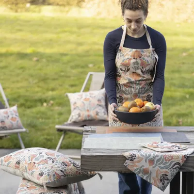 Aprons - Youri Kitchen Apron with Pocket Multico 72 X 85 - MAISON VIVARAISE - SDE VIVARAISE WINKLER