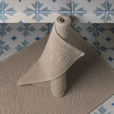Autres linges de bain - Tapis Enzo Lin 54 X 64 - MAISON VIVARAISE - SDE VIVARAISE WINKLER