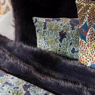 Cushions - Ariane Printed Cushion Pétrole 30 X 50 - MAISON VIVARAISE - SDE VIVARAISE WINKLER