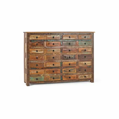 Sideboards - Sideboard with 28 drawers made of handcrafted recycled wood - GINER Y COLOMER