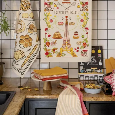Dish towels - Tea Towel La pâtissiere Écru 48 X 72 - MAISON VIVARAISE - SDE VIVARAISE WINKLER
