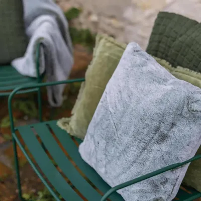 Cushions - Plain Cushion Fara Olive 30 X 50 - MAISON VIVARAISE - SDE VIVARAISE WINKLER