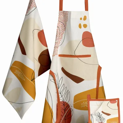 Aprons - Legno Kitchen Apron Multico 72 X 85 - MAISON VIVARAISE - SDE VIVARAISE WINKLER