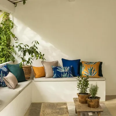 Cushions - Plain Outdoor Cushion Alga Bronze 30 X 50 - MAISON VIVARAISE - SDE VIVARAISE WINKLER