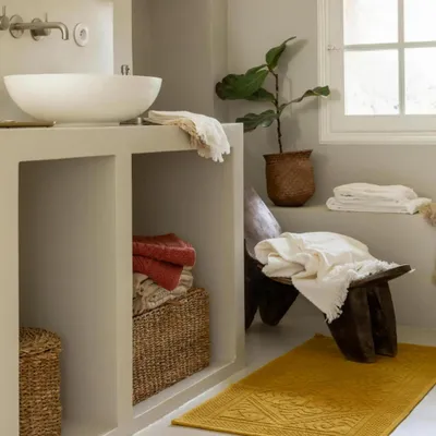 Other bath linens - Enzo Bath Mat Safran 54 X 110 - MAISON VIVARAISE - SDE VIVARAISE WINKLER