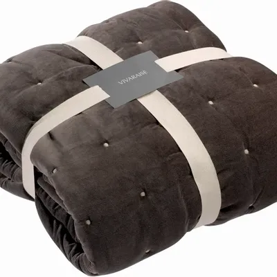 Bed linens - Elise plain bed runner Camel 90 X 240 - MAISON VIVARAISE - SDE VIVARAISE WINKLER