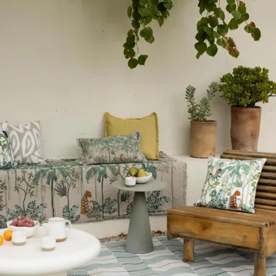 Coussins - Coussin brodé Raja Multico 45 x 45 - MAISON VIVARAISE - SDE VIVARAISE WINKLER