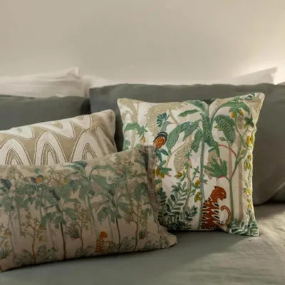 Coussins - Coussin brodé Raja Multico 45 x 45 - MAISON VIVARAISE - SDE VIVARAISE WINKLER