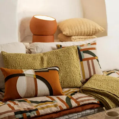 Bed linens - Tana Bed Throw Gold 240 X 260 - MAISON VIVARAISE - SDE VIVARAISE WINKLER