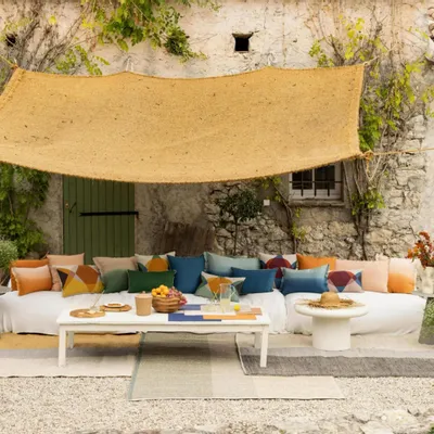 Cushions - Zeff Celeste Cushion Épicéa 45 X 45 - MAISON VIVARAISE - SDE VIVARAISE WINKLER