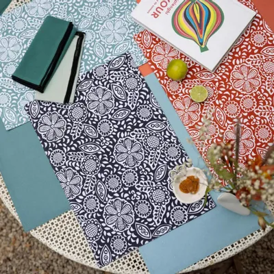 Nappes - Set de table enduit Kira recyclé Ombre 33 x 48 - MAISON VIVARAISE - SDE VIVARAISE WINKLER