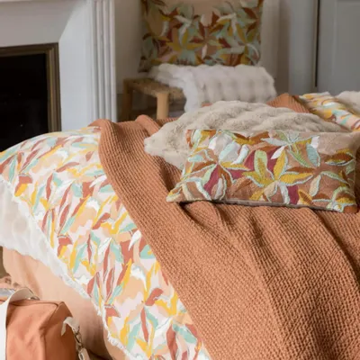 Bed linens - Alina Printed Comforter Dragée 85 X 200 - MAISON VIVARAISE - SDE VIVARAISE WINKLER