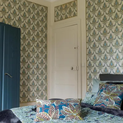 Coussins - Coussin brodé Ariane Pétrole 30 x 50 - MAISON VIVARAISE - SDE VIVARAISE WINKLER