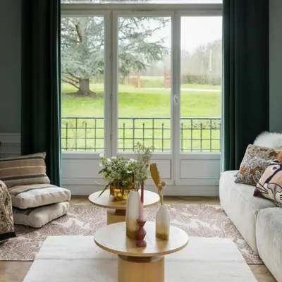 Cushions - Gatsby Floor Cushion Sienne 55 X 55 X 10 - MAISON VIVARAISE - SDE VIVARAISE WINKLER