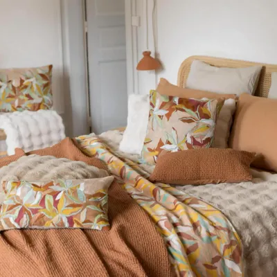 Cushions - Recycled Cushion Maïa Cuivre 30 X 50 - MAISON VIVARAISE - SDE VIVARAISE WINKLER