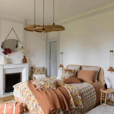 Linge de lit - Taie d'oreiller Kala Cannelle 65 x 65 - MAISON VIVARAISE - SDE VIVARAISE WINKLER