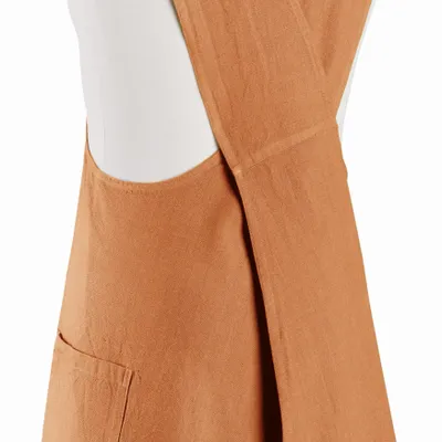 Aprons - Haru Recycled Japanese Kitchen Apron Caramel 78 X 100 - MAISON VIVARAISE - SDE VIVARAISE WINKLER