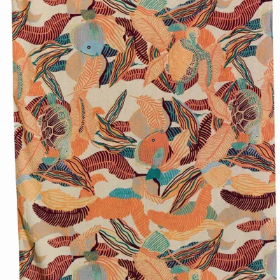 Bed linens - Dori Printed Comforter Papaye 85 X 200 - MAISON VIVARAISE - SDE VIVARAISE WINKLER