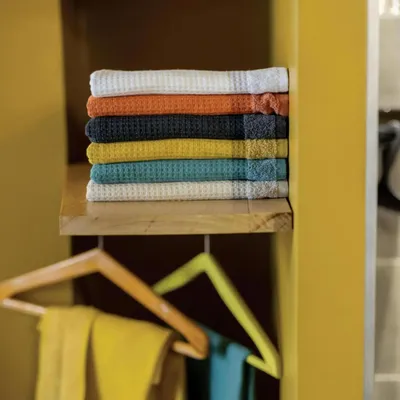 Bath towels - Recycled Bath Towel Abby Émeraude 50 X 100 - MAISON VIVARAISE - SDE VIVARAISE WINKLER