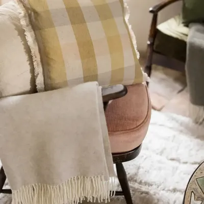 Cushions - Kate Printed Cushion Bronze 45 X 45 - MAISON VIVARAISE - SDE VIVARAISE WINKLER