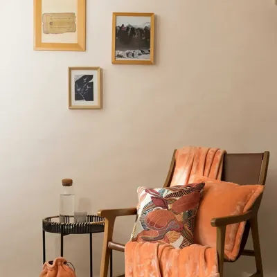 Throw blankets - Tender Throw Blanket Papaye 150 X 200 - MAISON VIVARAISE - SDE VIVARAISE WINKLER