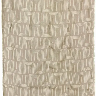 Plaids - Plaid imprimé Tina Naturel 135 x 200 - MAISON VIVARAISE - SDE VIVARAISE WINKLER