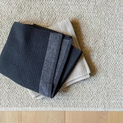 Serviettes de bain - Serviette de toilette recyclée Abby Tonnerre 50 x 100 - MAISON VIVARAISE - SDE VIVARAISE WINKLER