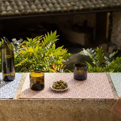 Table cloths - Recycled Coated Placemat Citrus Terracotta 33 X 48 - MAISON VIVARAISE - SDE VIVARAISE WINKLER