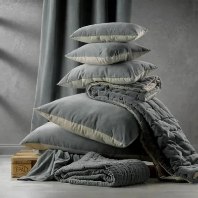 Coussins - Coussin uni Elise Cobalt 30 X 50 - MAISON VIVARAISE - SDE VIVARAISE WINKLER